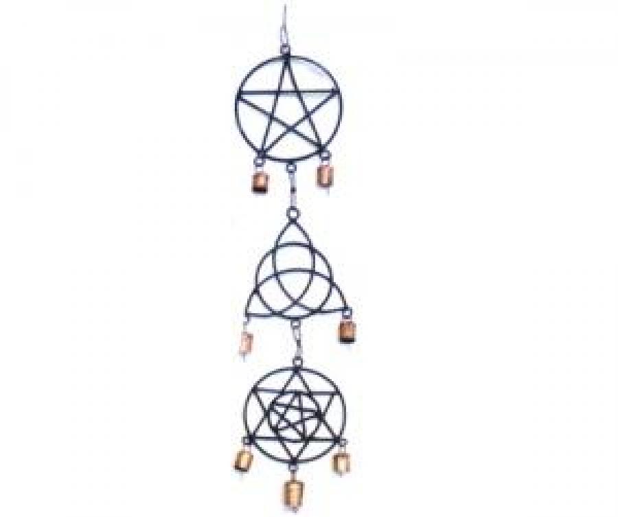 Pentacle, Triquetra & 6 point Star w/Pentacle 24"H