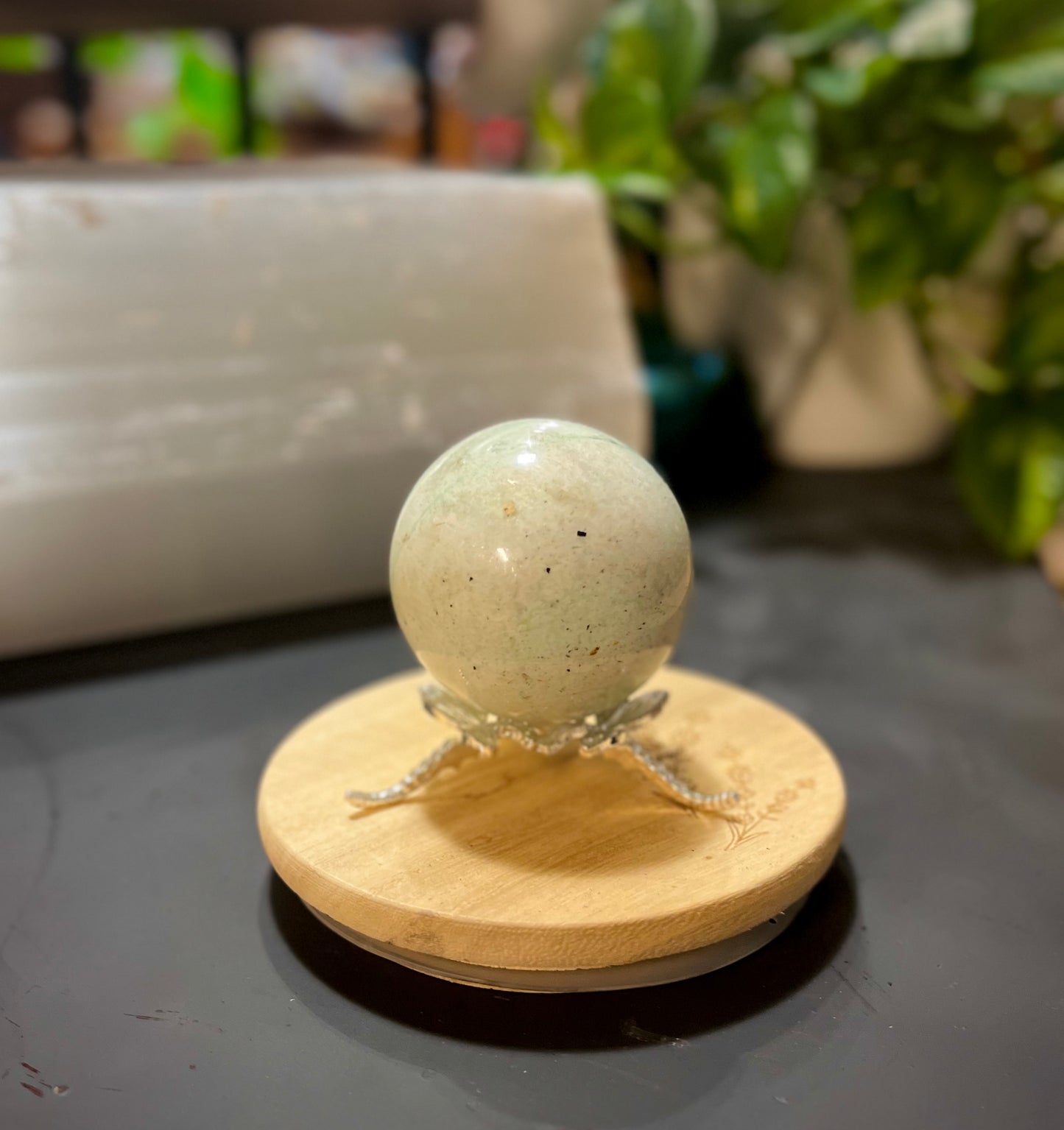 Green Moonstone Sphere