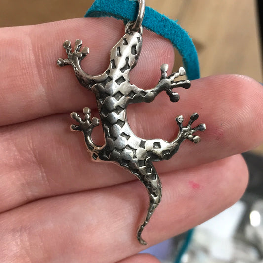 Sterling Silver Lizard Pendant