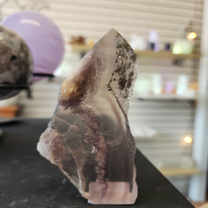 Fluorite with Pyrite Towers