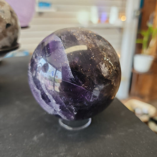 Fluorite with Pyrite Spheres