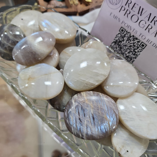 Rainbow Moonstone Palmstones