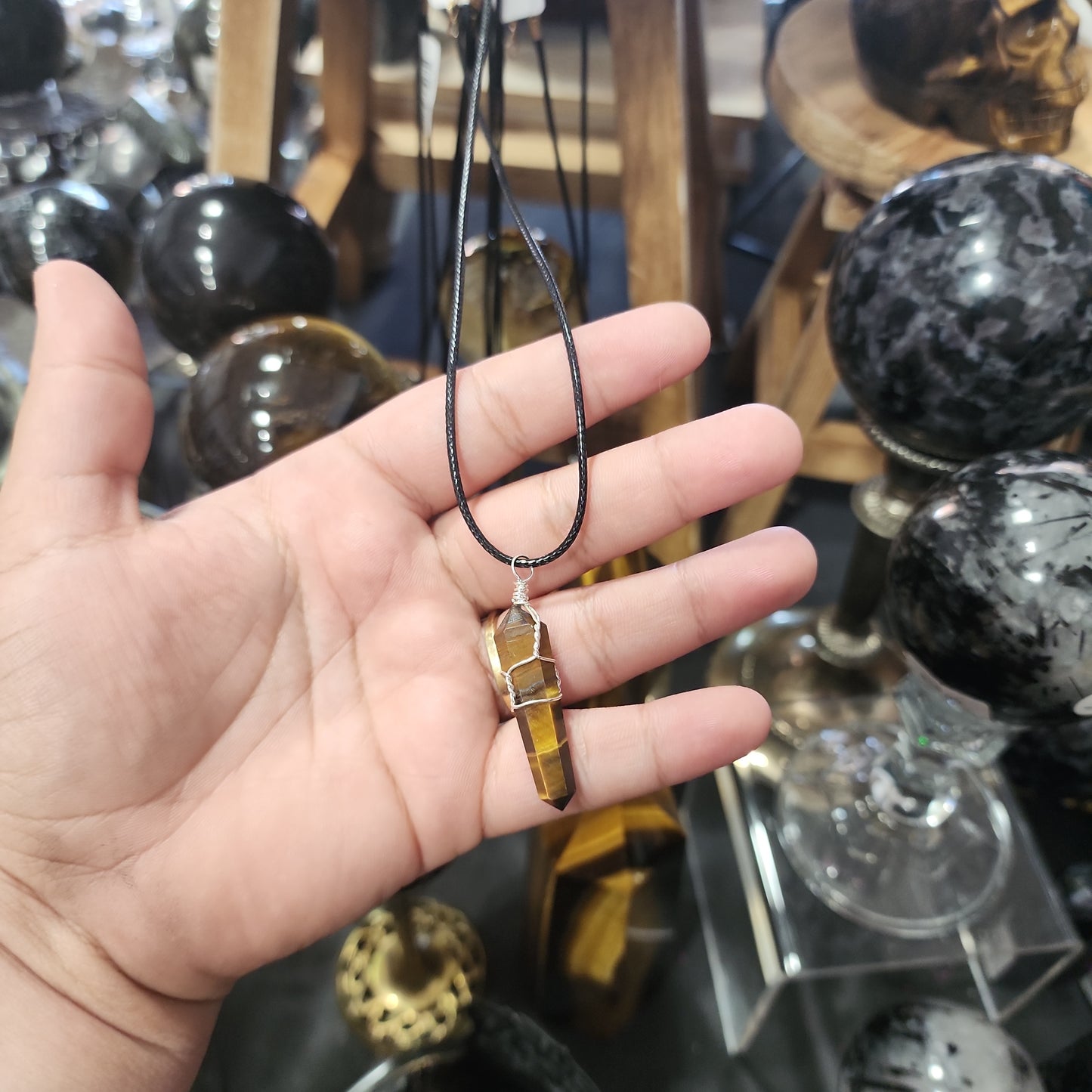 Tigers Eye Wire Wrapped Point