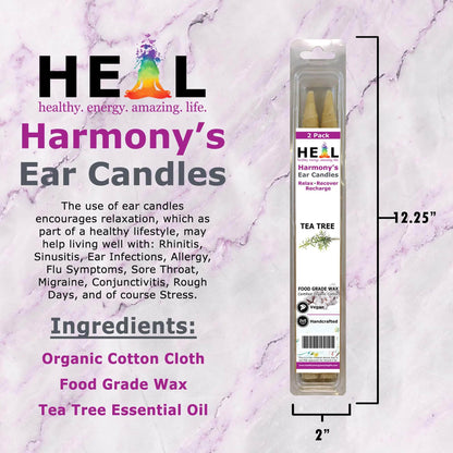 Tea Tree Ear Candles by Doc Harmony: 2-Pack