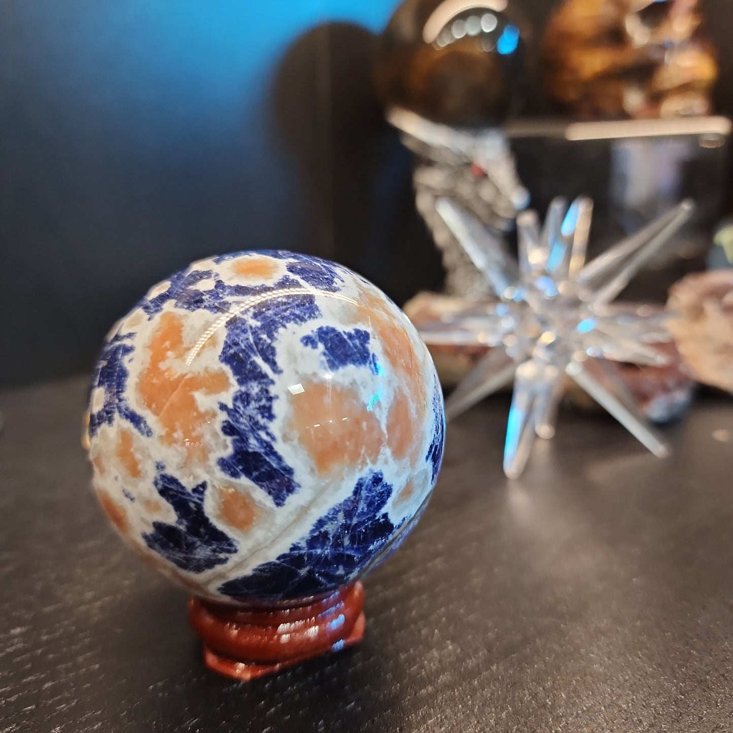 Sunset Sodalite - Sunstone & Sodalite Spheres
