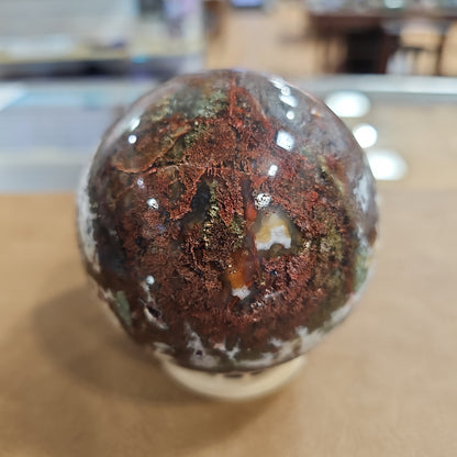 Red Moss Agate Sphere