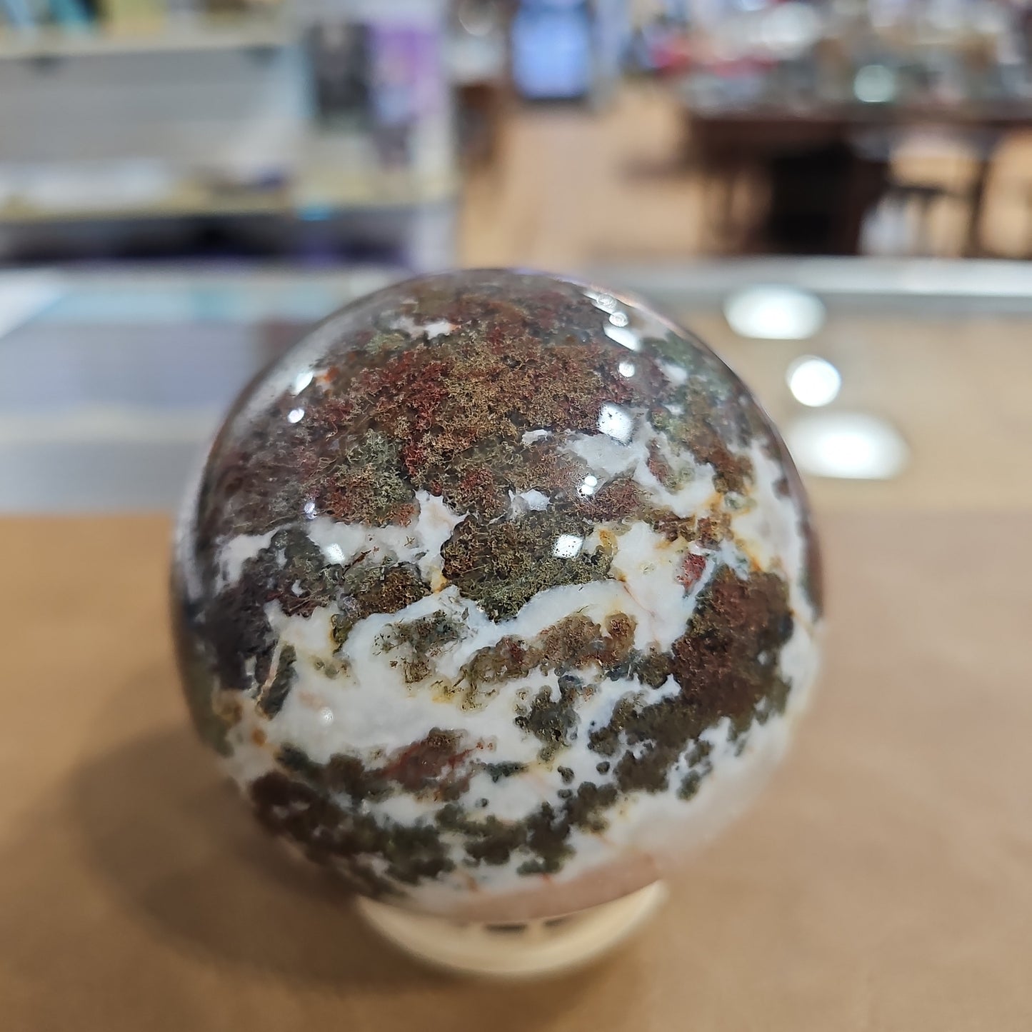 Red Moss Agate Sphere