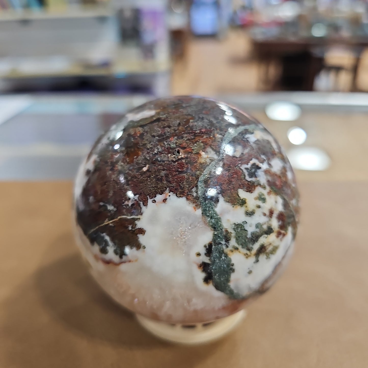 Red Moss Agate Sphere