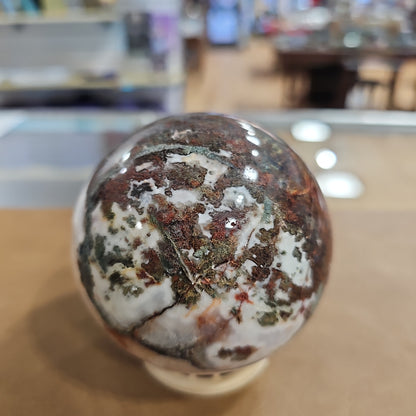 Red Moss Agate Sphere