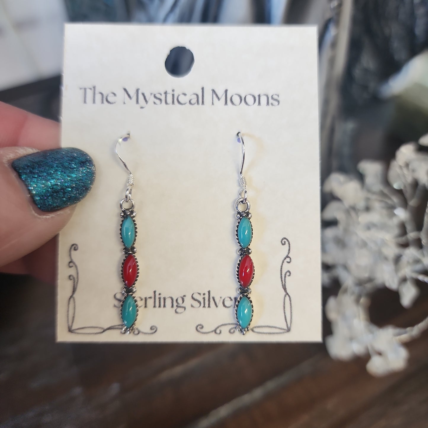 Southwest Turquoise Sterling Silver Earrings