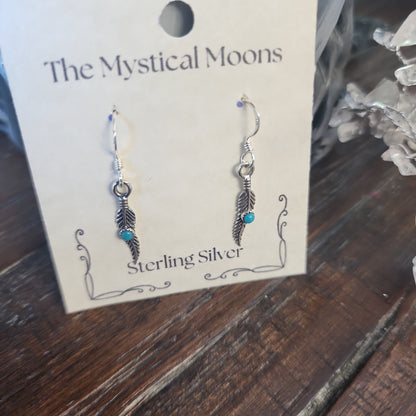 Feather Sterling Silver Abstract Earrings