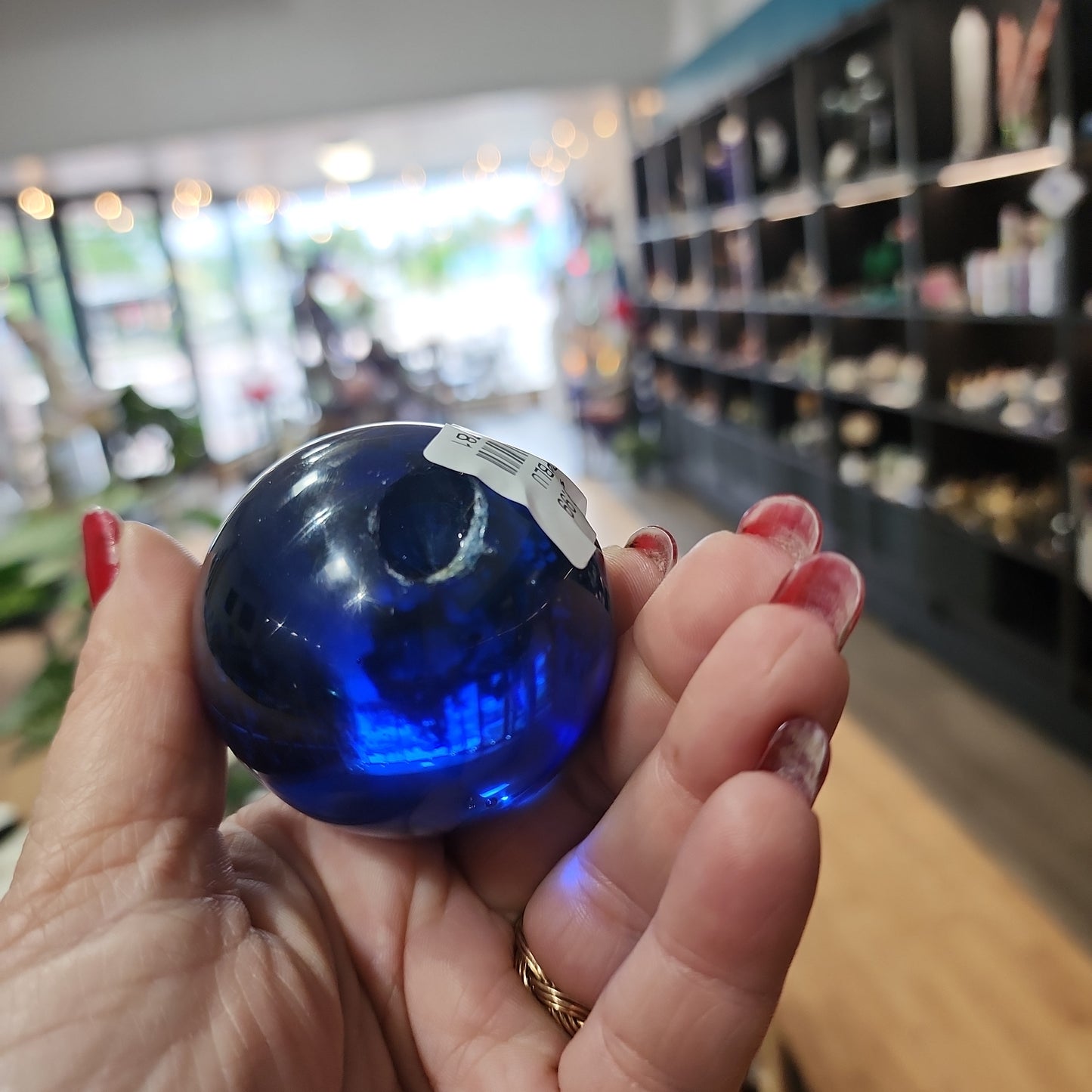 Blue Obsidian Sphere