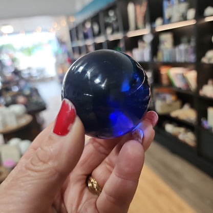 Blue Obsidian Sphere