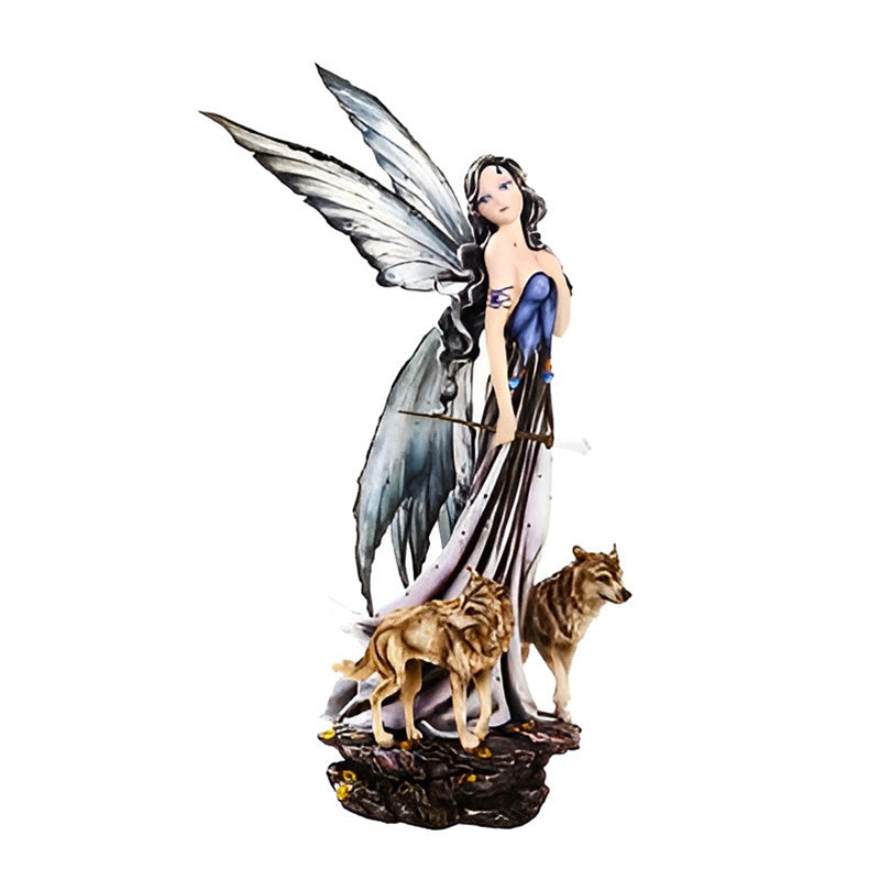 Fairy with Wolves Statue