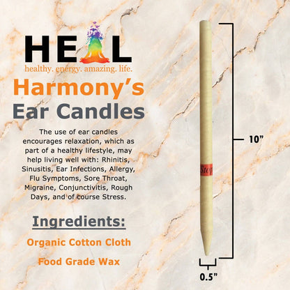 Unscented Ear Candles by Doc Harmony: 2-Pack