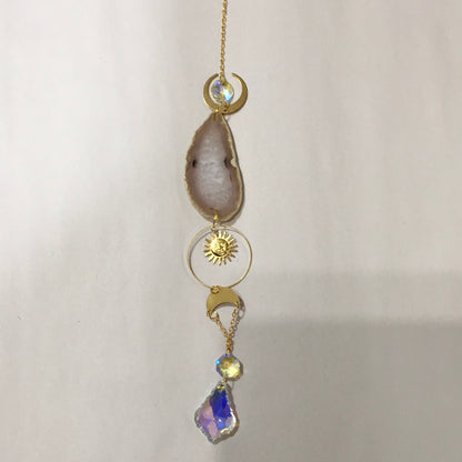 Agate slice sun catchers