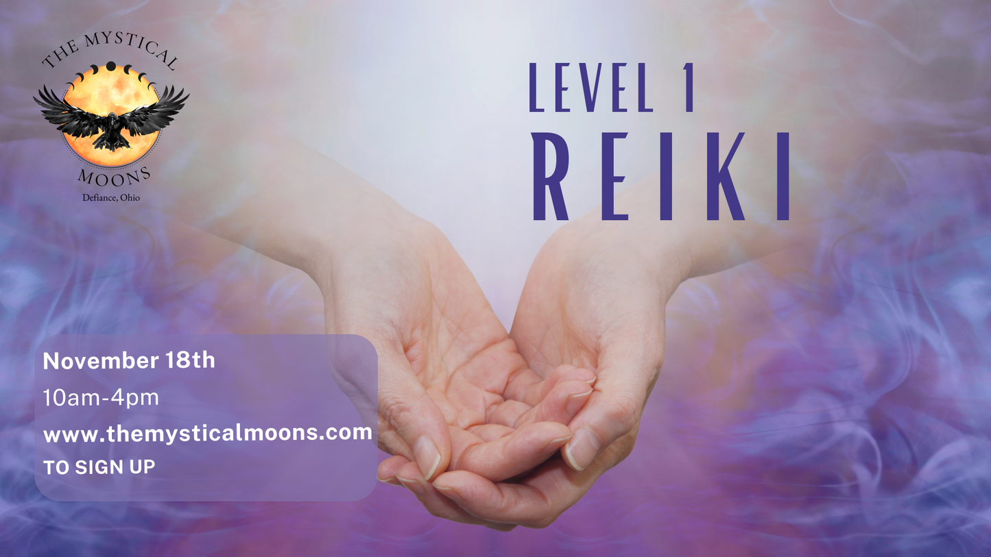 Reiki Level 1 Certification In Store or Online