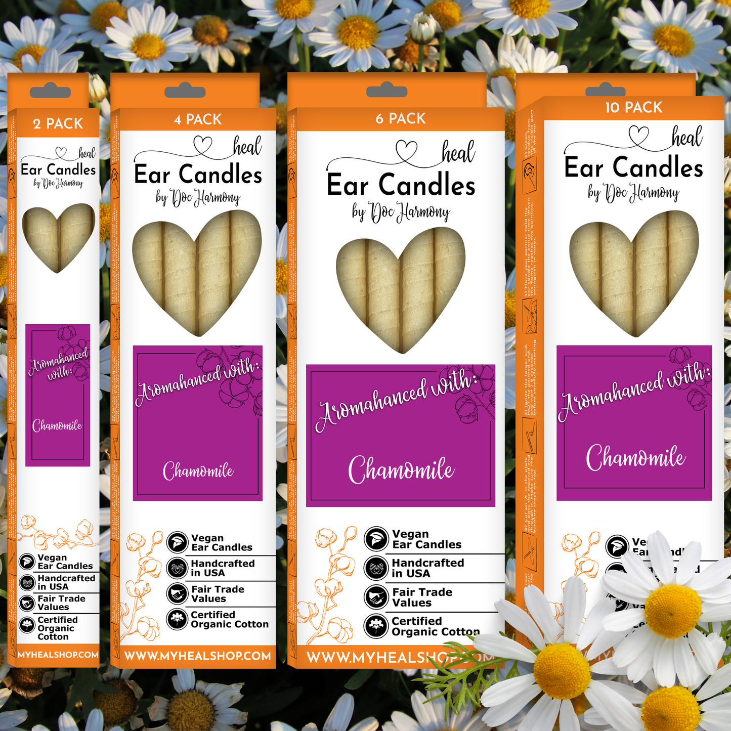 Chamomile Harmony's Ear Candles: 2-Pack