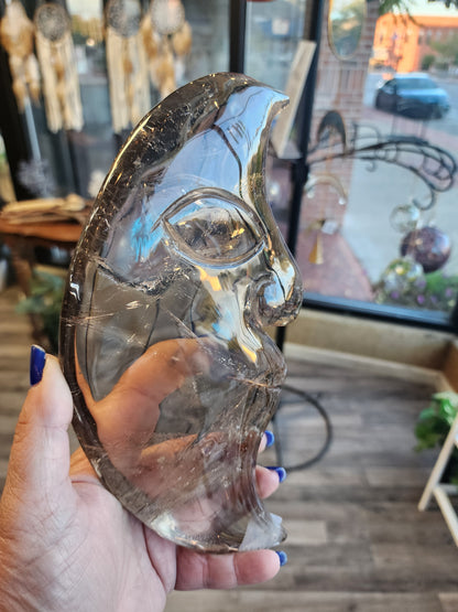 Large Gorgeous Smokey Quartz  Moon