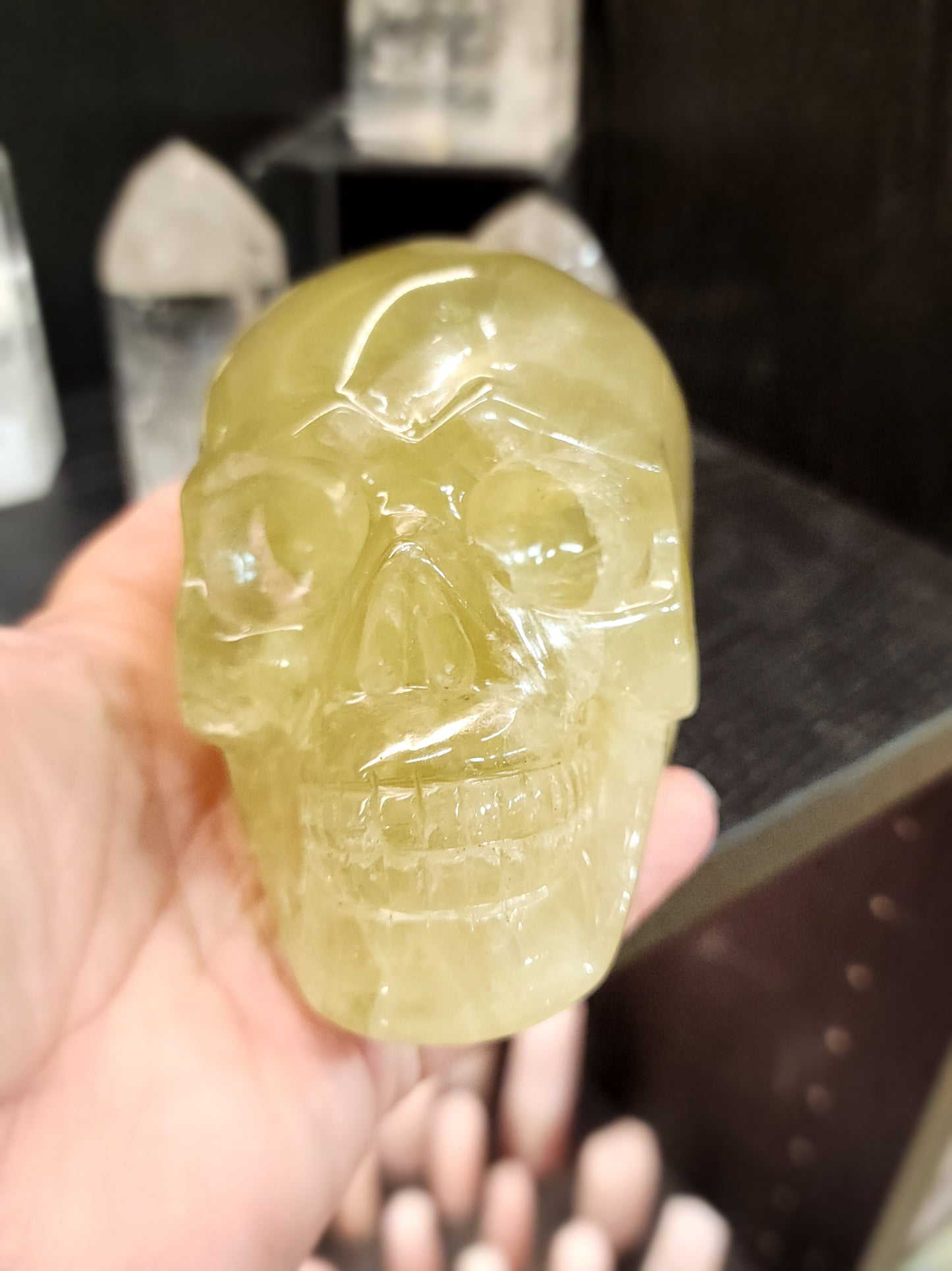 Natural Citrine Skull - 4" x 3.5"