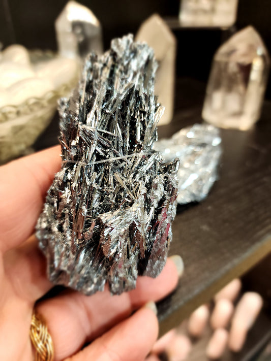 Exquisite Stibnite Specimen - A Display of Natural Elegance