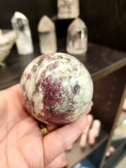 Pink Tourmaline Spheres - Harmonizing Energy Crystals