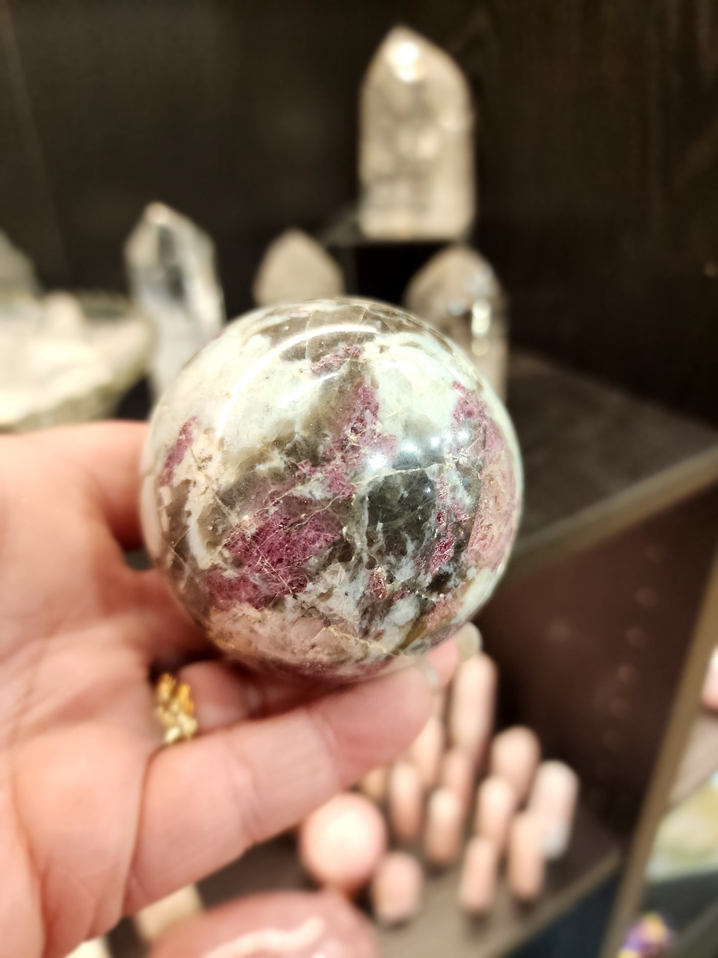 Pink Tourmaline Spheres - Harmonizing Energy Crystals