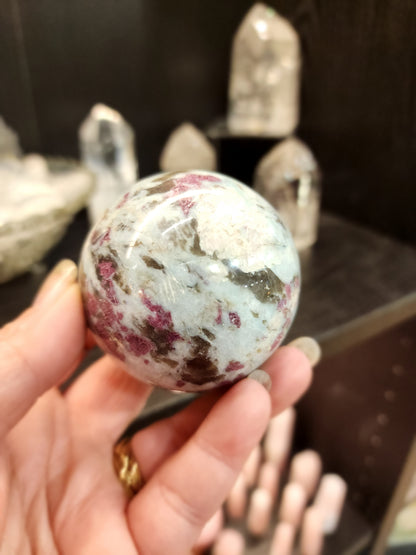 Pink Tourmaline Spheres - Harmonizing Energy Crystals