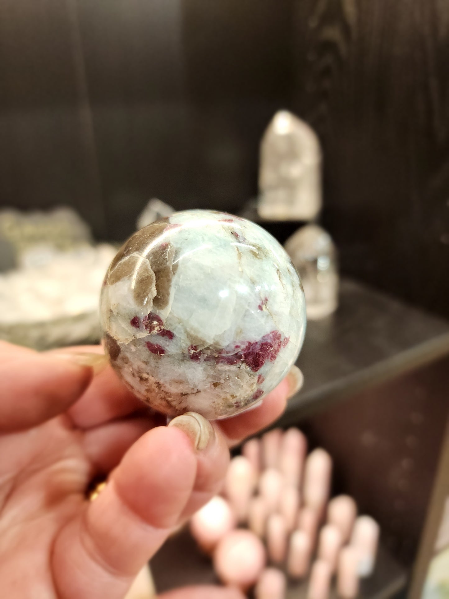 Pink Tourmaline Spheres - Harmonizing Energy Crystals