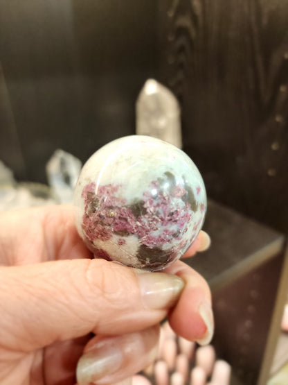 Pink Tourmaline Spheres - Harmonizing Energy Crystals