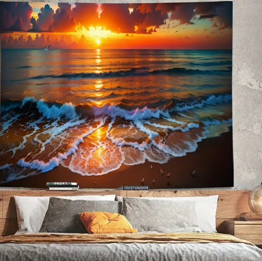 Ocean Sunset Tapestry