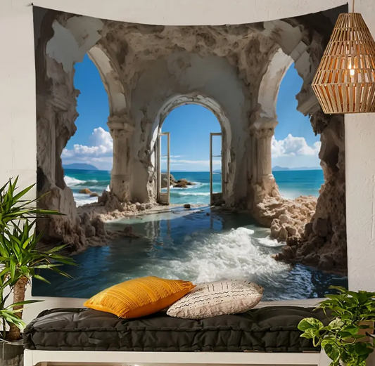 Sea Wall Cave Tapestry  2 sizes