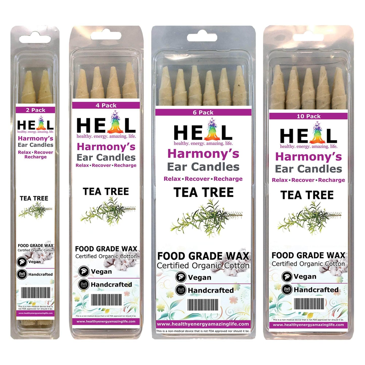 Tea Tree Ear Candles by Doc Harmony: 2-Pack