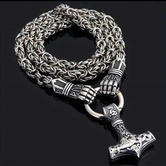 Guantlet & Hammer Celtic Necklace