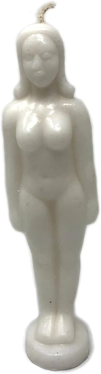 White Female Candle 6.75"