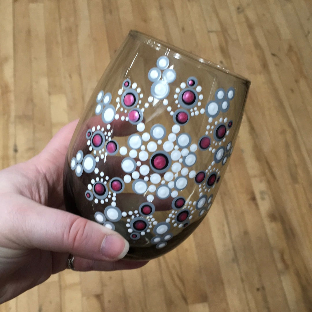 Mandala Wine Glasses (stemmed and stemless)