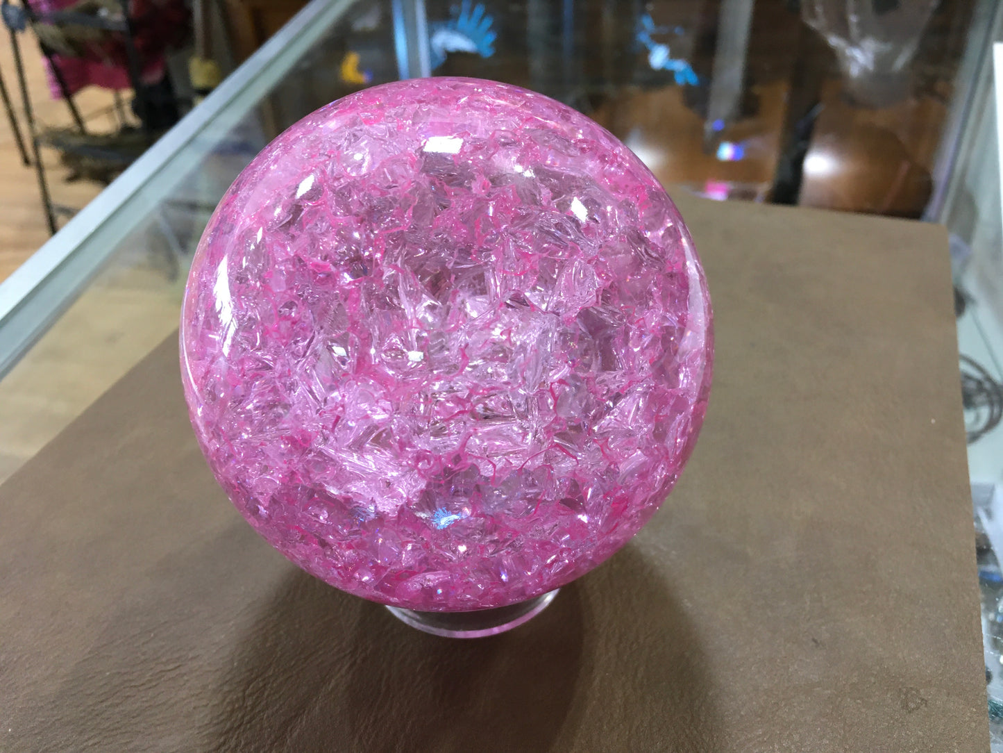 Pink Crackle Sphere