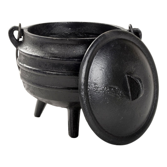 Cast Iron Cauldron with LId 6.25" Diameter