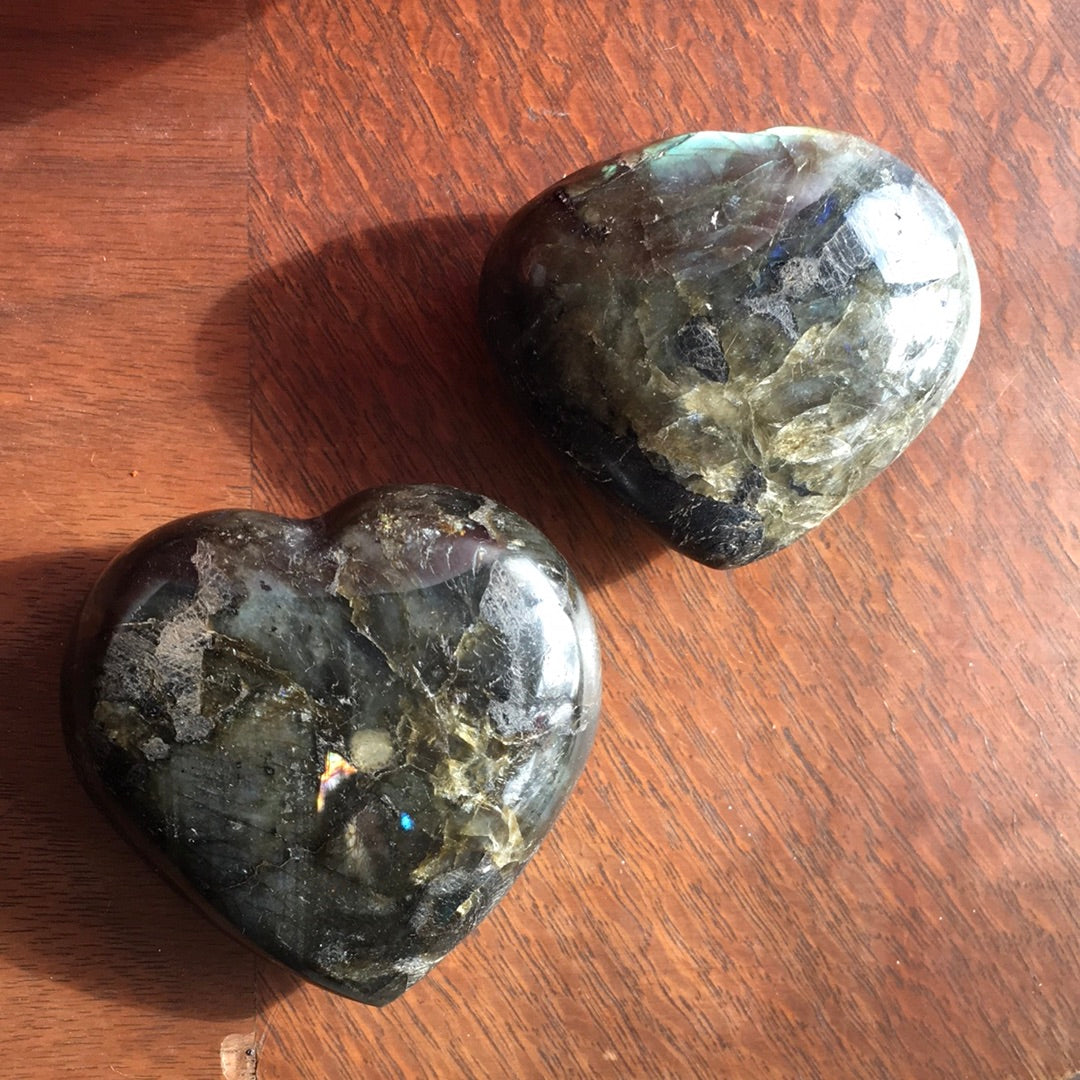 Labradorite Hearts