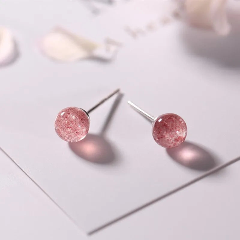 6MM & 8MM Bead Crystal Earrings