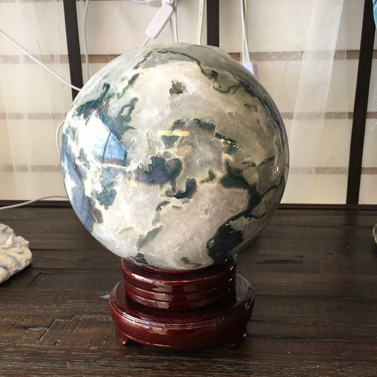 Ginormous Moss Agate Sphere