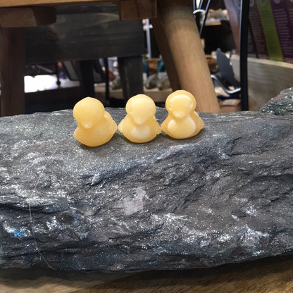 Honey Calcite Mini Ducks