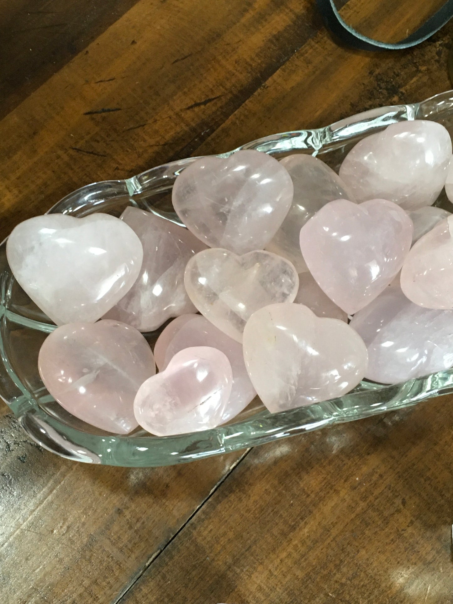 Rose Quartz Palm Hearts -  Assorted Sizes