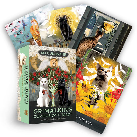 Grimalkin's Curious Cats Tarot: An 80-Card Deck and Guidebook Cards