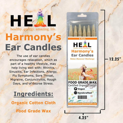 Unscented Ear Candles by Doc Harmony: 2-Pack