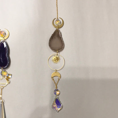 Agate slice sun catchers