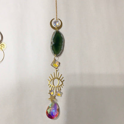 Agate slice sun catchers