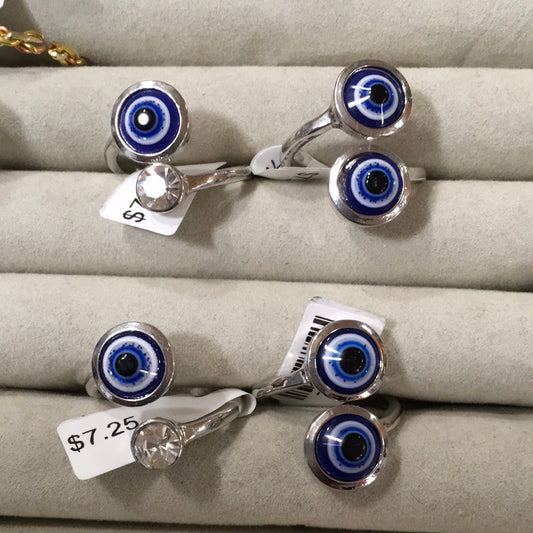 Evil eye rings- adjustable