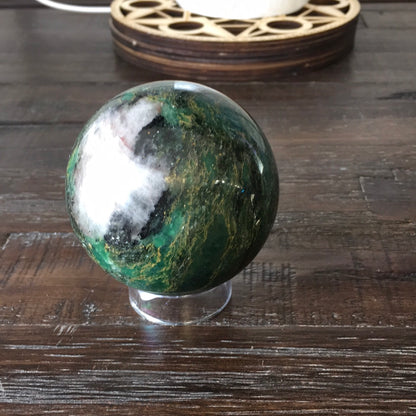 Green Zyosite Spheres