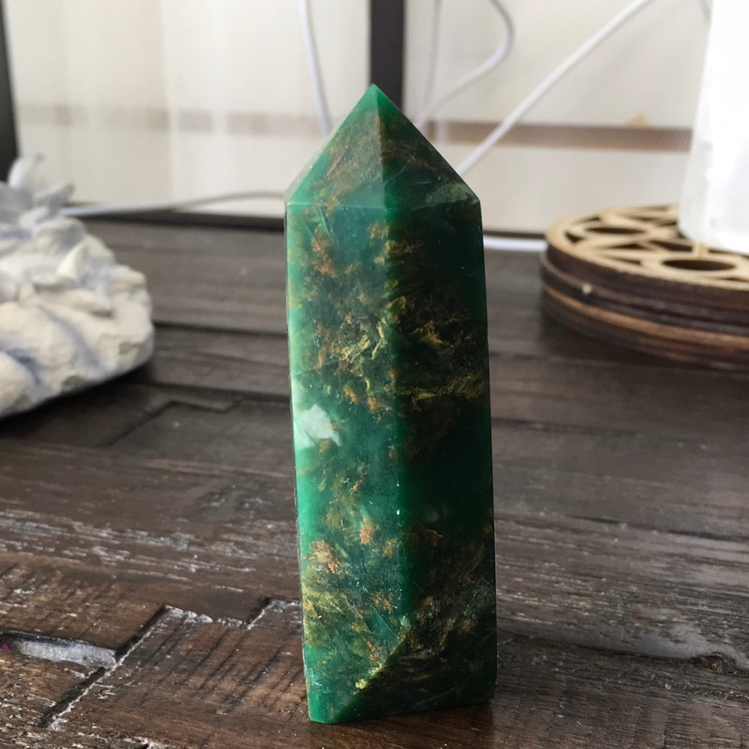 Green Zyosite Points